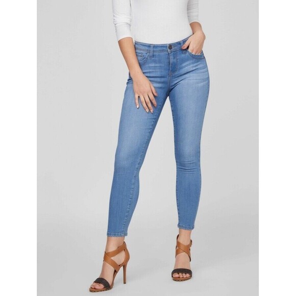 Guess Beyla Fit Curvy Mid Rise Blue Skinny Jeans Size US 25
